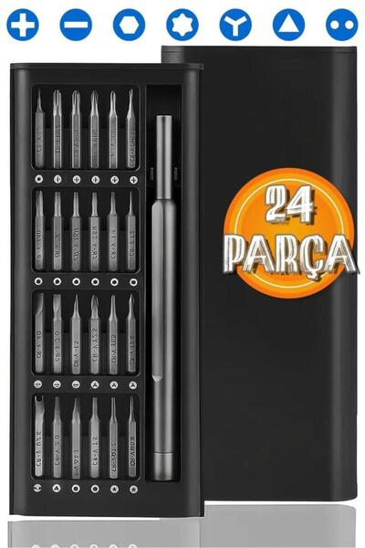 optana 24 Parça Çelik Hassas Mıknatıslı Tornavida Seti Elektronik Saat Bilgis...
