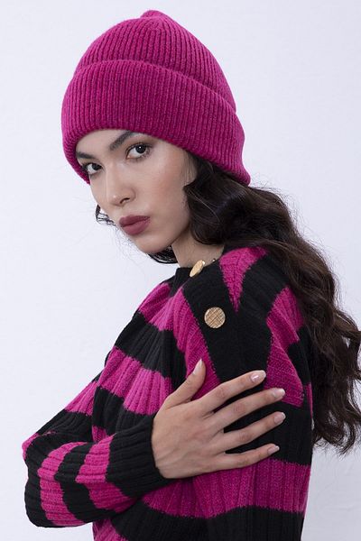 SHERIN Magenta Knitwear Beret