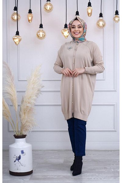 Invee Beige Women's Cardigan - Model 6283