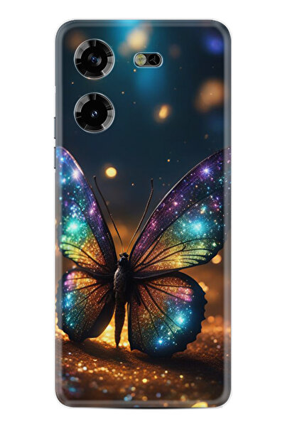 TECNO Pova 5 Kılıf Boutique Baskılı Resimli Rengarenk Kelebek Pcode -097