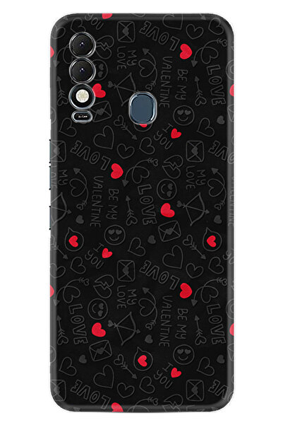 TECNO Spark 8T Kılıf Boutique Baskılı Resimli Siyah Kalp ve Ok Pcode -064