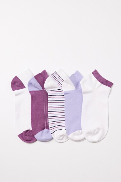 Katia&Bony Опаковка от 5 дамски чорапи за стъпки Люляк