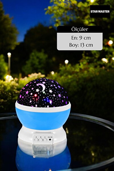Star Master Masa Lambası Gökyüzü Projeksiyon Gece Lambası Yıldızlı Gece Lambası Mavi
