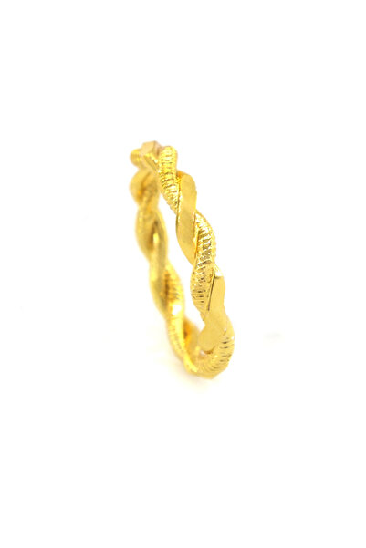 FerizZ Çelik Yüzük Kadın Altın Kaplama 2'li Adana Burma Yzk-461