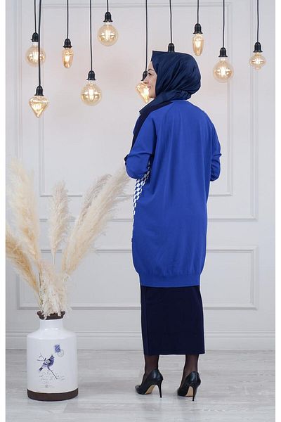 Invee Invee 6891 Model Saks Blue Cardigan