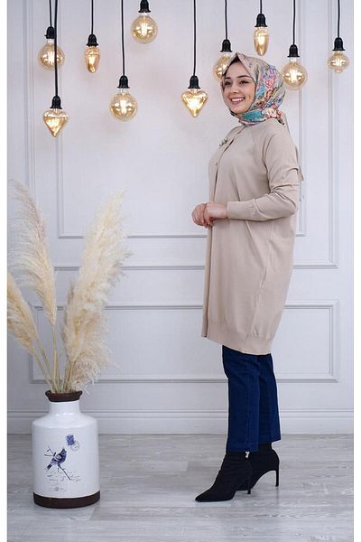 Invee Beige Women's Cardigan - Model 6283