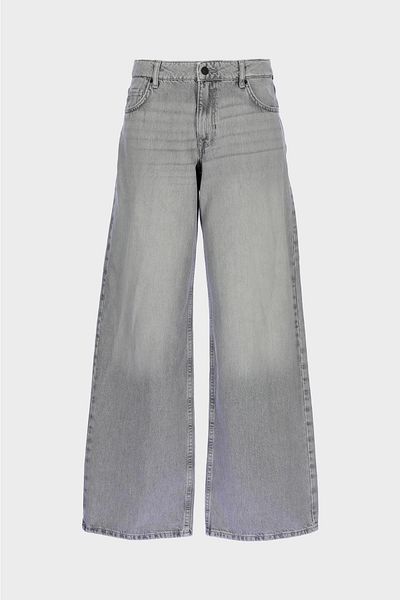 CROSS JEANS Weslie Gray Zippered Wideleg Jean Trousers - C 4530-209