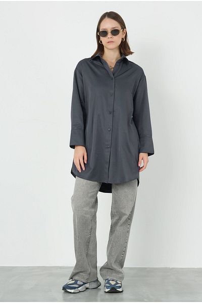 HEQA Cămașă din poplin afumat - 90 cm
