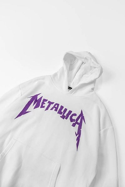 AEMİ Unisex Metallica Back Printed Hooded Thick Sweatshirt 100% Cotton