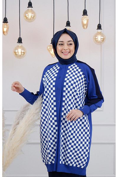 Invee Invee 6891 Model Saks Blue Cardigan