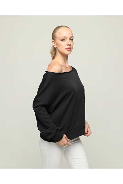 Owut Collection Women's Off Shoulder Long Sleeve Knitted Sweatshirt