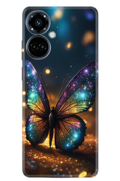 TECNO Camon 19 Pro Kılıf Boutique Baskılı Resimli Rengarenk Kelebek Pcode -097