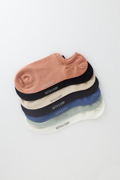 Katia&Bony Συσκευασία 7 κάλτσες Ecru Booties - Μικτό χρώμα