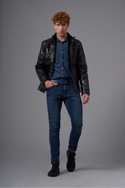 Deri Company Tommaso Black Leather Coat