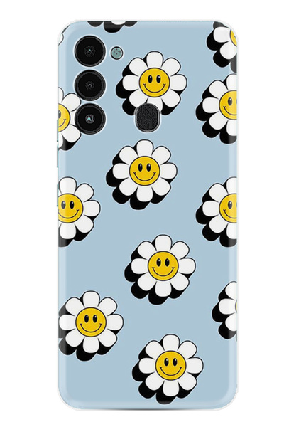 TECNO Spark 8C Kılıf Boutique Baskılı Resimli Gülen Papatyalar Pcode -023