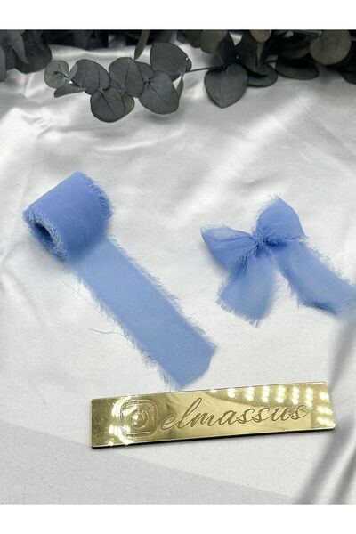 E Elmas Yırtık Şifon Kurdele 4cm 5 mt