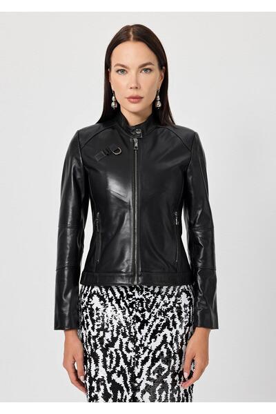 Deri Company Brigida Siyah Deri Mont