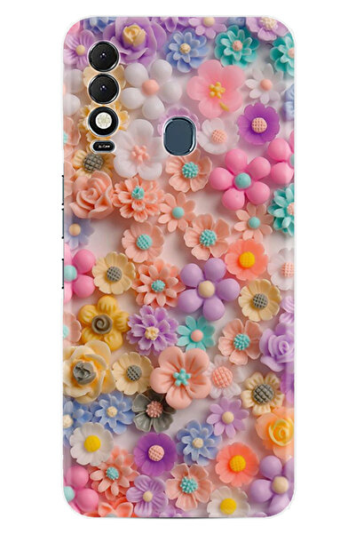 TECNO Spark 8T Kılıf Boutique Baskılı Resimli Rengarenk Papatyalar Pcode -060