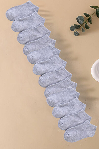 Katia&Bony Set of 12 Gray Colored Basic Step Socks