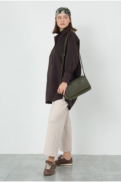 HEQA Cămașă Poplin 90 cm - Maro închis