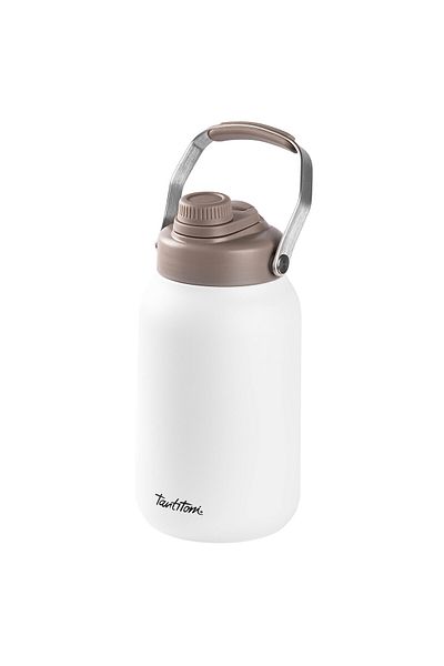 Tantitoni White Steel Thermos - Non-Grip, Stainless, 1.8L
