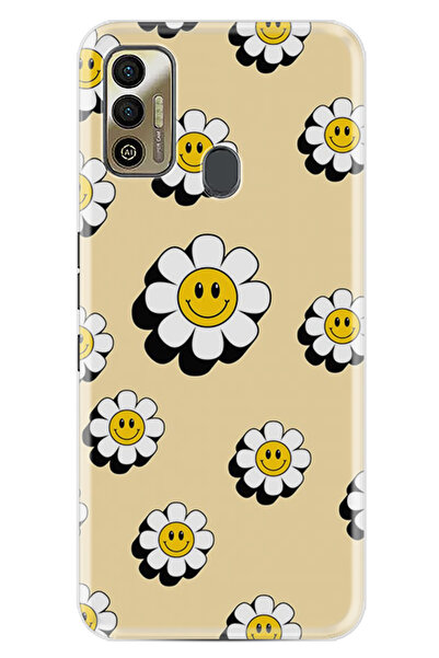 TECNO Spark 7T Kılıf Boutique Baskılı Resimli Sarı Papatya Pcode -042