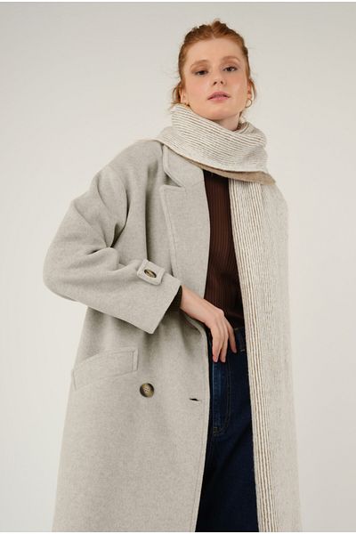 HEQA Epaulet Detailed Coat - Ivory