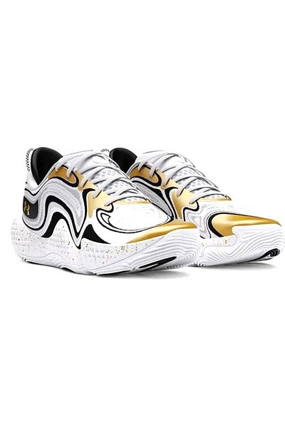 Under Armour حذاء كرة سلة أبيض للرجال من Spawn 6 3027263 -100