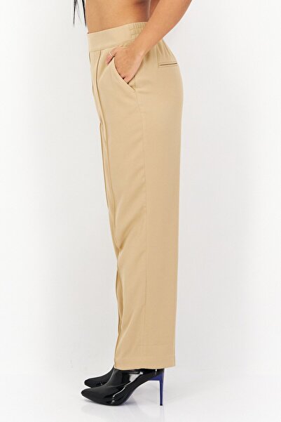 Tchibo Women Regular Fit Pain Dress Pants, Beige