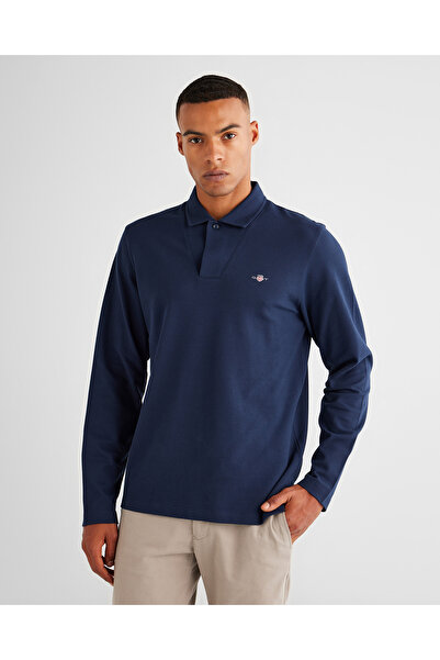 Gant Erkek Lacivert Slim Fit Polo