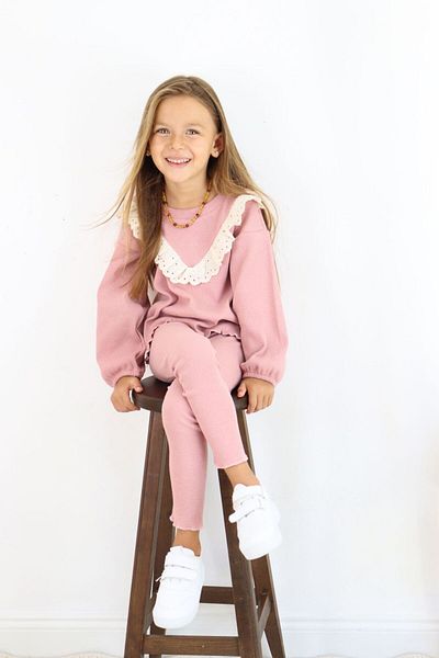 le petit sole Girl's Sherry Frilly Top and Bottom Set
