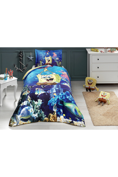Özdilek Spongebob Aqua Single Licensed Children's Bedding Set