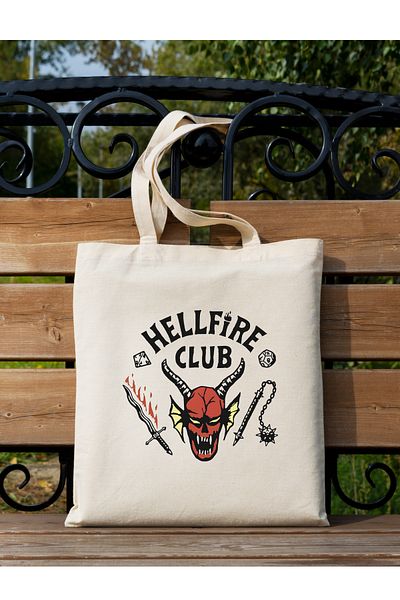 Cemira Stranger Things Hellfire Club Geantă de tote Geantă de stofa