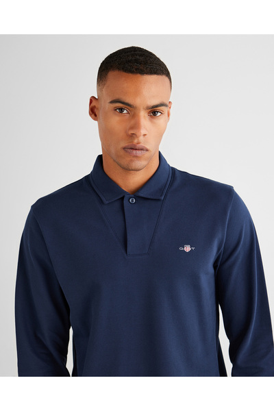 Gant Erkek Lacivert Slim Fit Polo