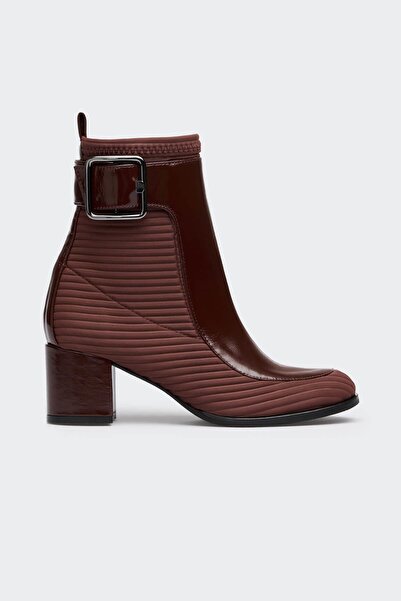 Favgi Dey Bordo Rugan Bordo Streç Kadın Bot