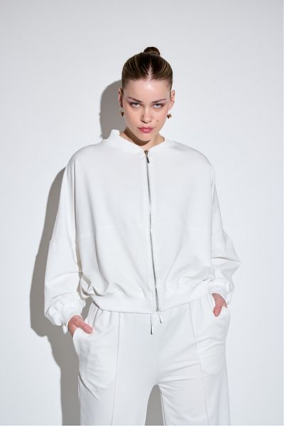 HANIQA White Large Size Women's Tracksuit Set - 3010