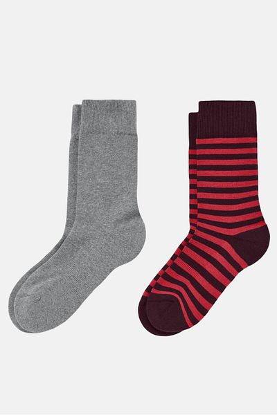 Tchibo Men 2 Pairs Graphic Print Sports Socks, Multicolor