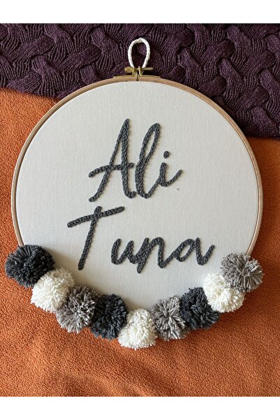 punch passion Bebek kapı süsü, hastane kapı süsü,  30 cm, punch nakışlı, isim...