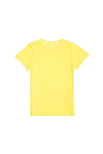 U.S. Polo Assn. Kids Neon Yellow Crew Neck T-Shirt 50263481 -Vr168