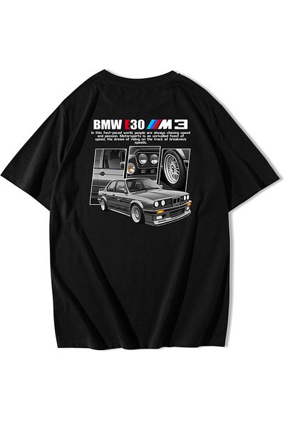 BRZ COLLECTION Μπλουζάκι Unisex Oversize BMW E30 M3