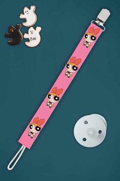 Apptakı Pembe Desenli Bebek Emzik Askısı Emzik Zinciri Emzik Tutacağı Emzirme...