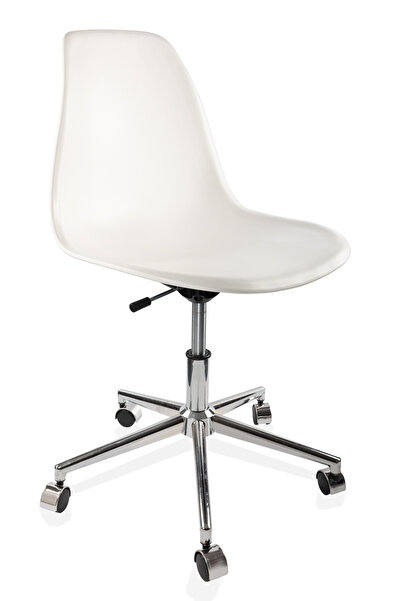 Dorcia Home Ofis Sandalyesi Çalışma Koltuğu Ofis Koltuğu Beyaz