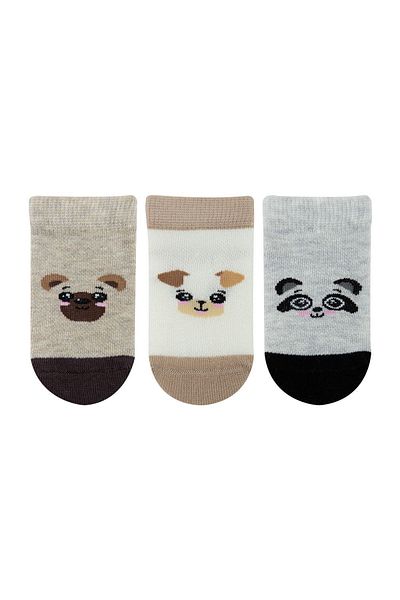 Bross Animal Patterned Baby Booties Socks - Set of 3