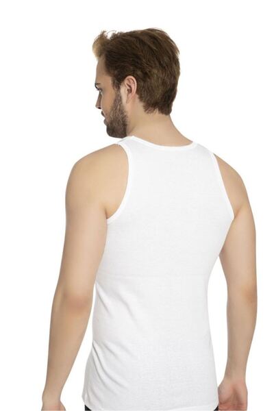 Bross Men's 100% Cotton 2-Pack Undershirt 1008 White