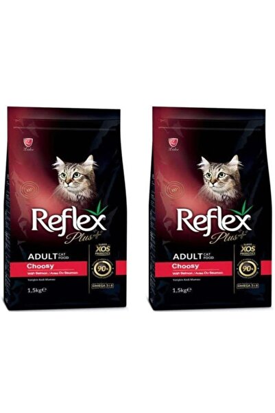 Reflex Plus Choosy Somonlu Kuru Kedi Maması 1,5 Kg 2'li Set