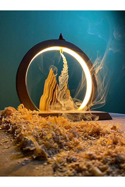 Home Tütsülü Ahşap Masa Lambası