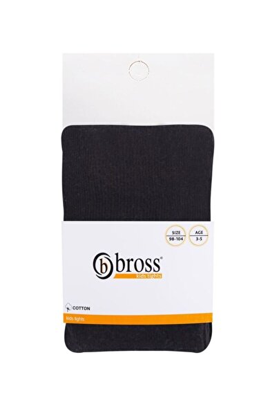 Bross Комплект детски чорапи от 3 черни памучни чорапогащи