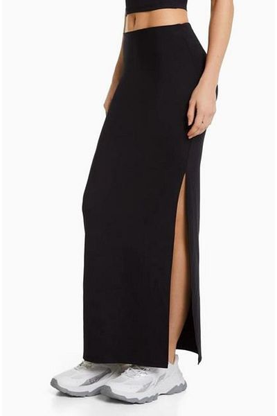 DEEP SECRET Side Slit Midi Skirt
