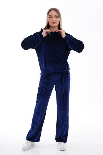 WestBound Σετ γυναικεία φόρμα casual βελούδινη Navy Blue