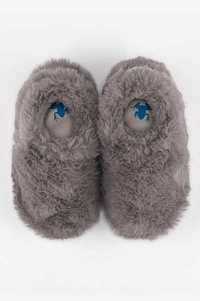 HOPFRÖG Furry Furry Gray Fur Barefoot Booties (Gift Set)